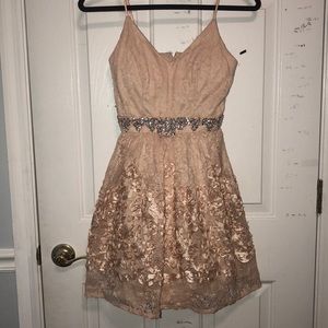 Dillard’s rose/pale pink homecoming/prom dress